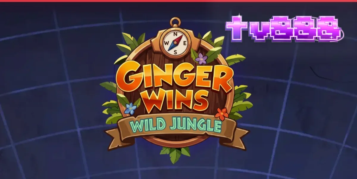 Tampilan visual slot Ginger Wins Wild Jungle dengan tema hutan tropis dan simbol-simbol penuh warna.